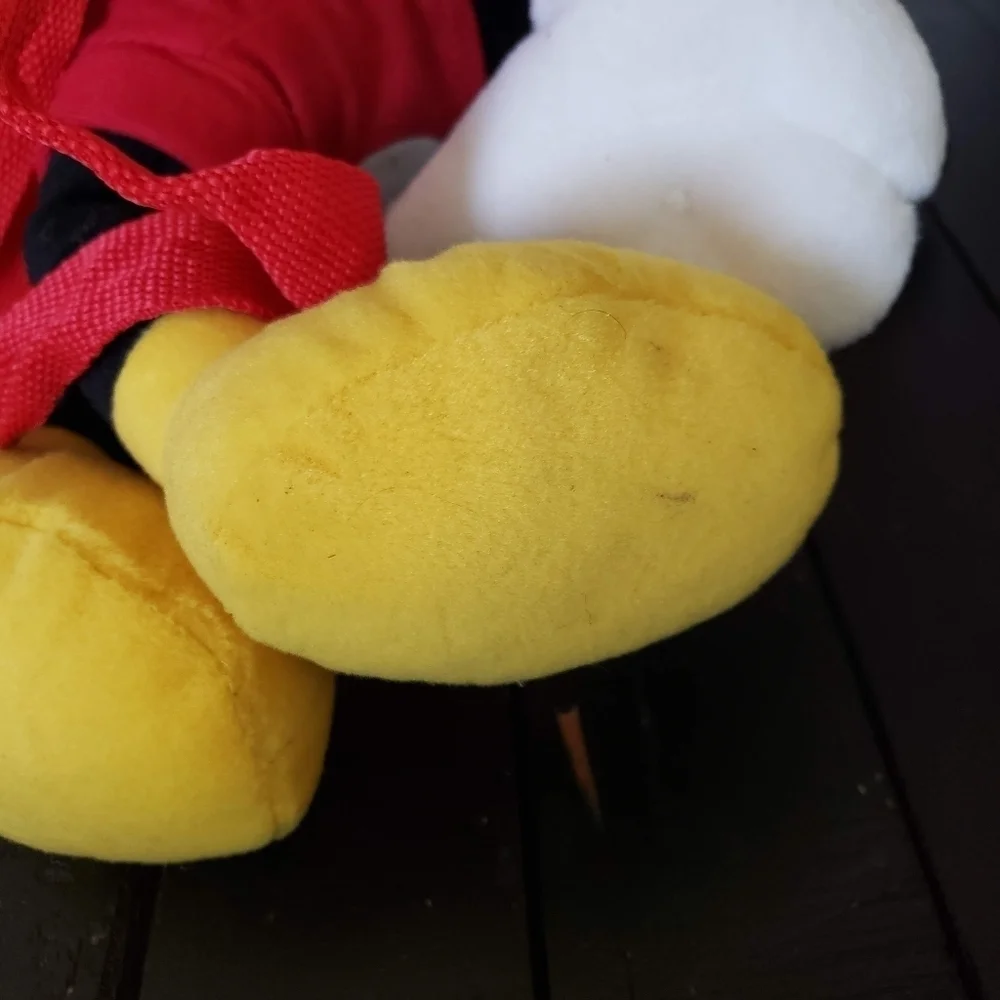 Disney Mickey Mouse Plush Backpack Stuffed Animal Red Black Yellow White